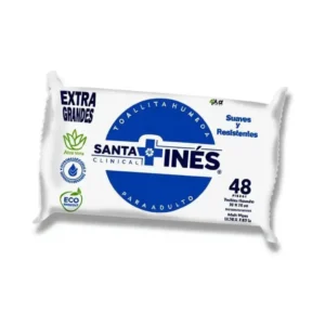 Paquete frontal de toallas húmedas para adulto Santa Inés extra grandes