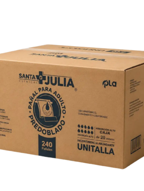 Caja de pañal predoblado para adulto Santa Julia con fondo transparente para catálogo WooCommerce